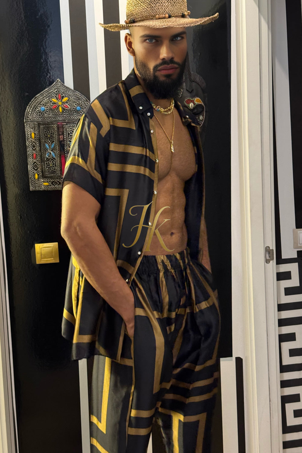 Men's Silk Summer Set outfits : Luxury menswear - kayibstrore