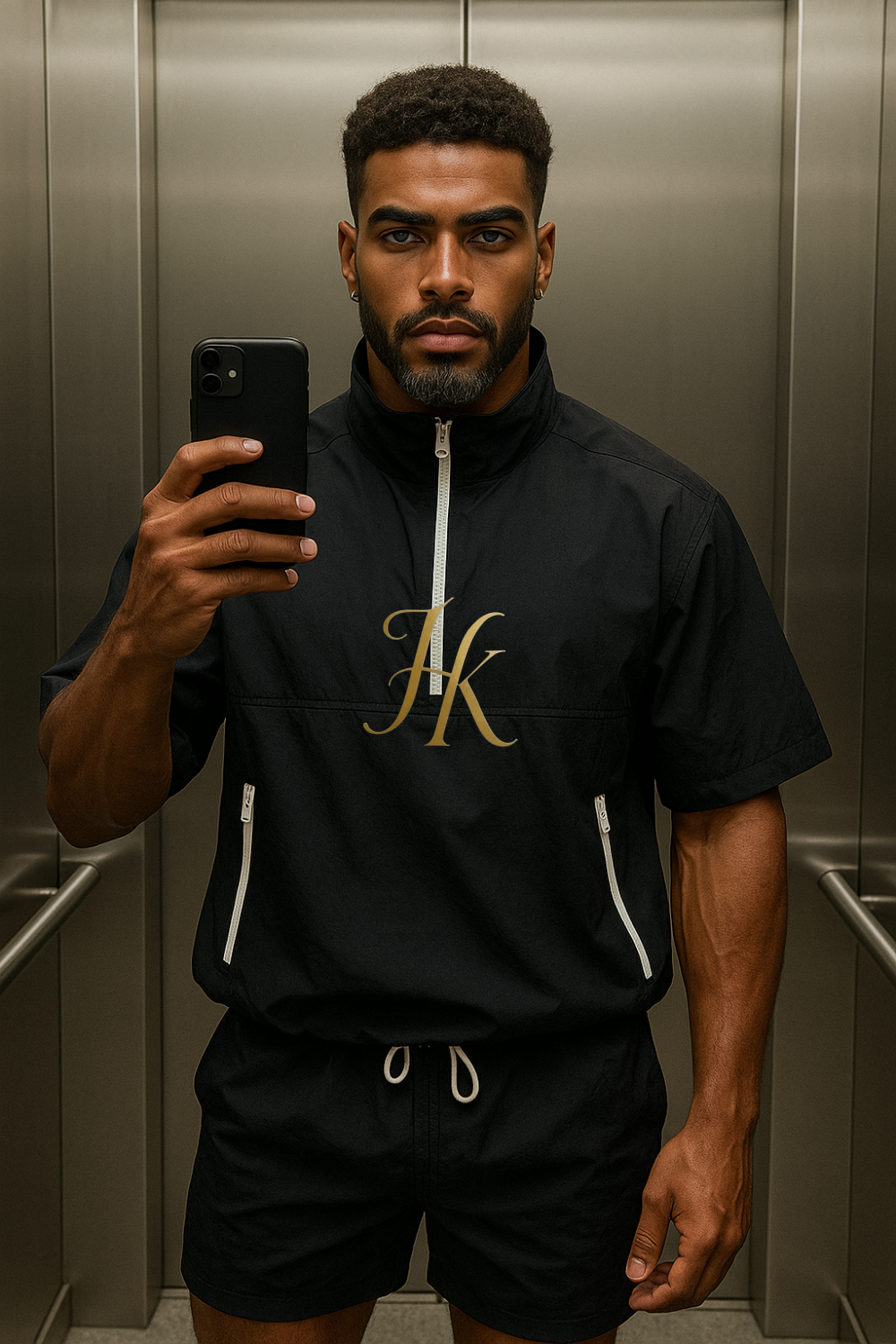 Men’s Casual Summer Tracksuit – 2PCS Short Sleeve Top & Shorts Set