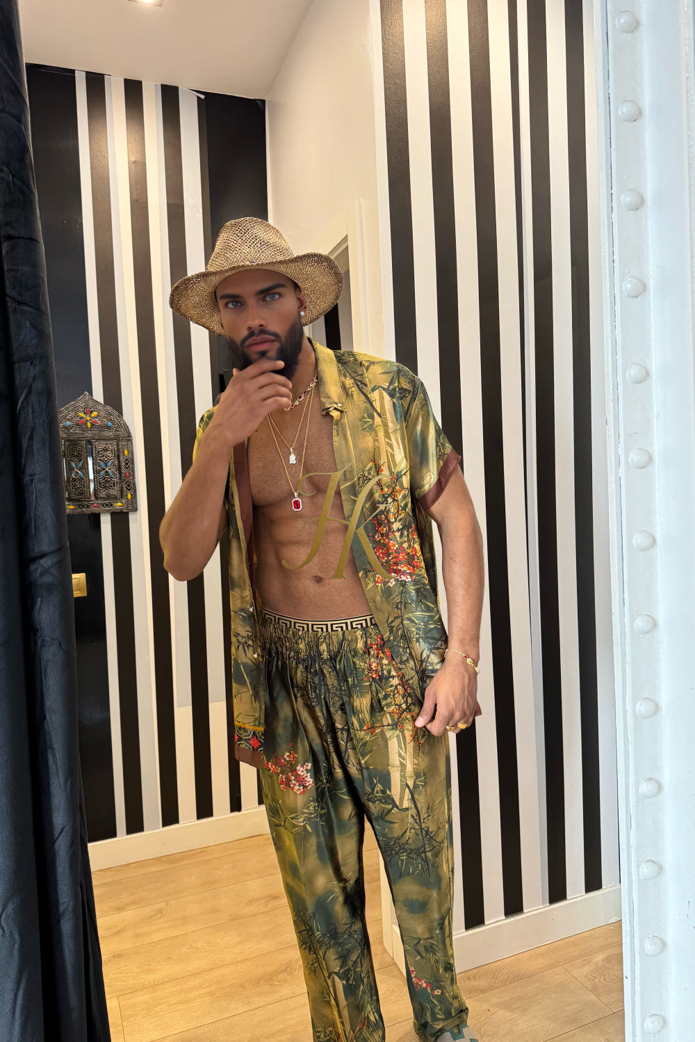 Men’s Pure Silk Matching Set – Where Comfort Meets Sophistication - kayibstrore