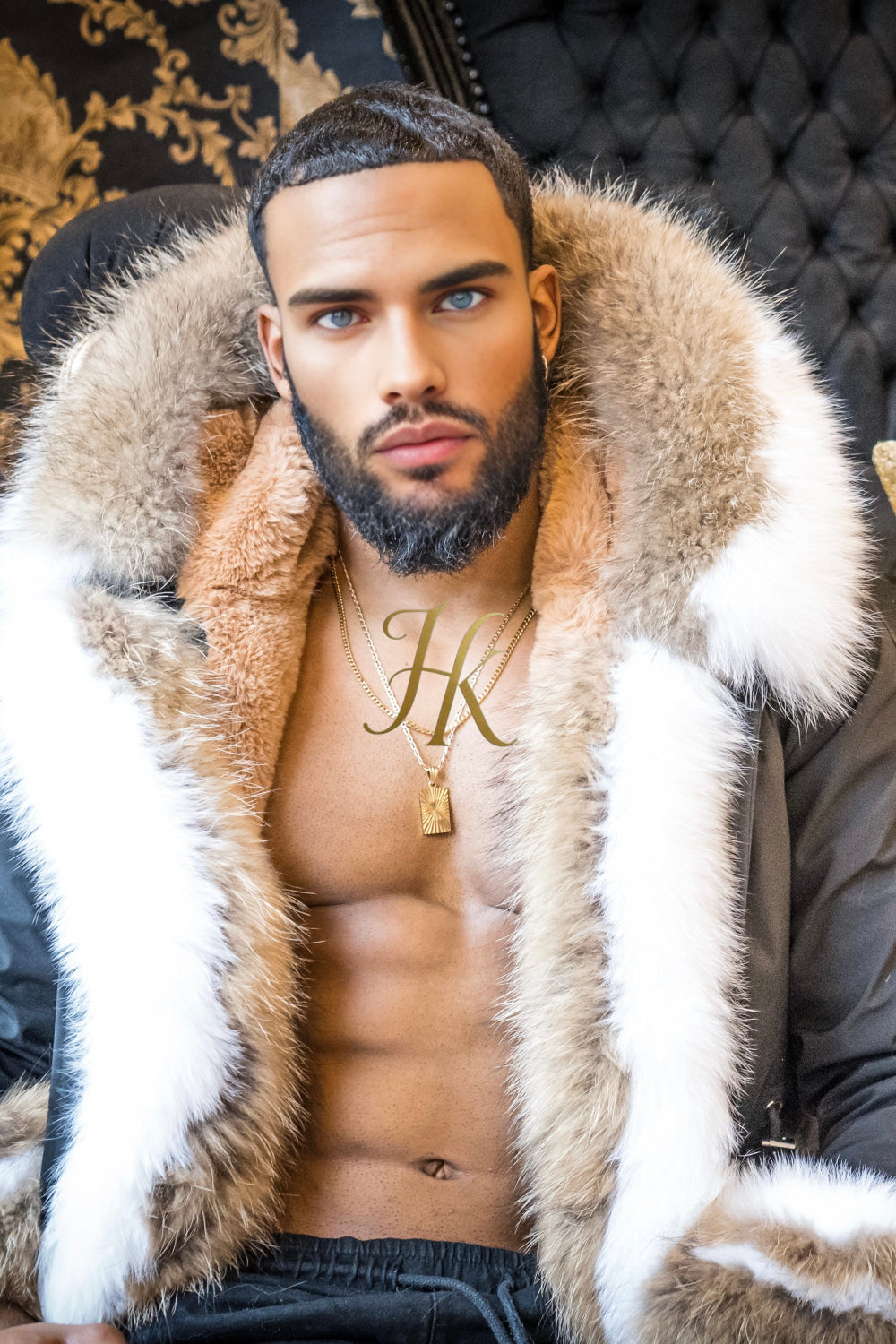 Men's Luxury handmade fox fur Coats Parka - Versatile Winter Protection for the Modern Man - kayibstrore