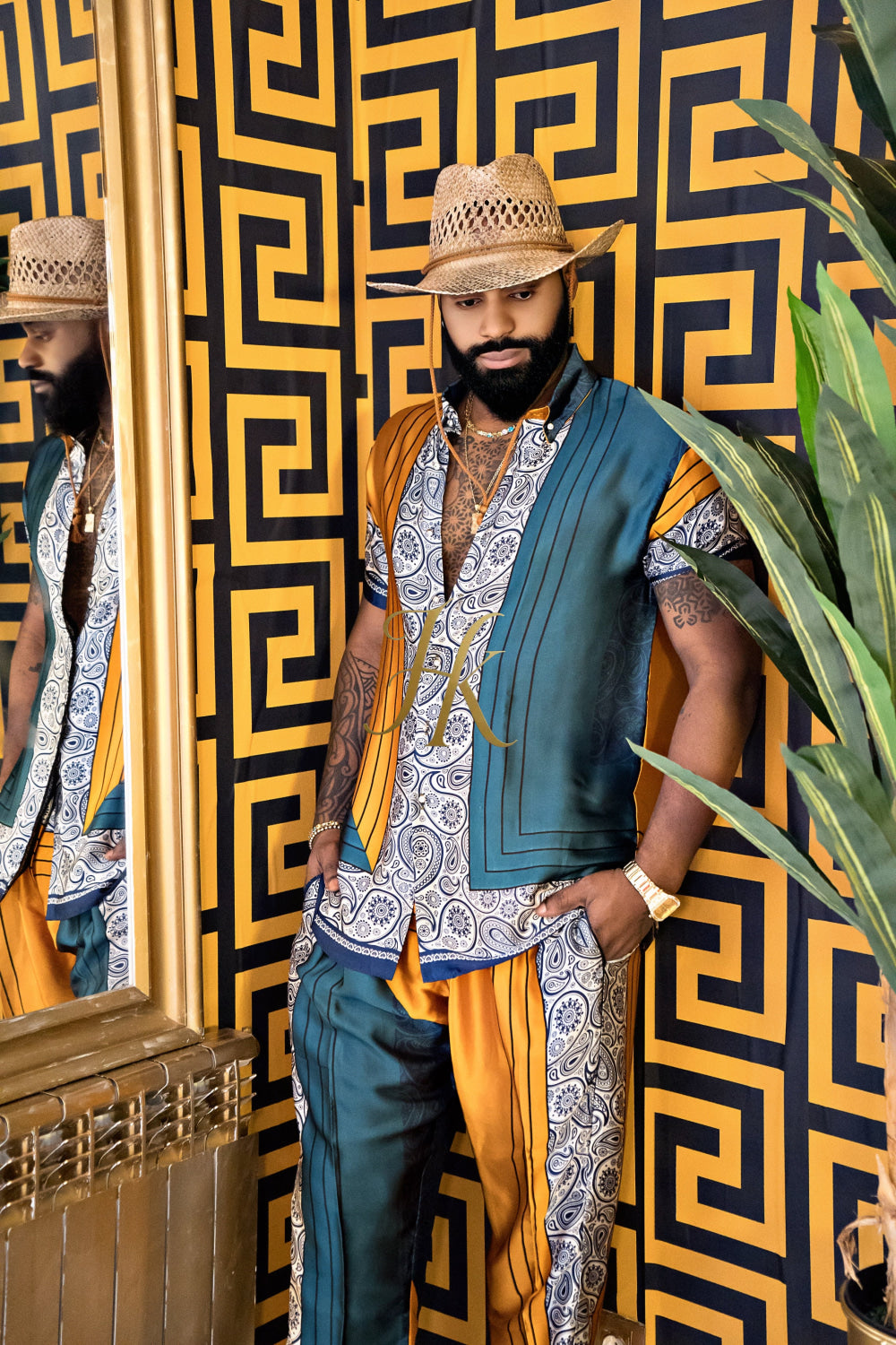 Summer Ready: Men's Silk Shirt and Pant Set - kayibstrore