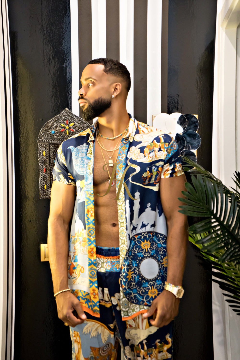 Luxury Men's Silk Summer Set outfits - kayibstrore