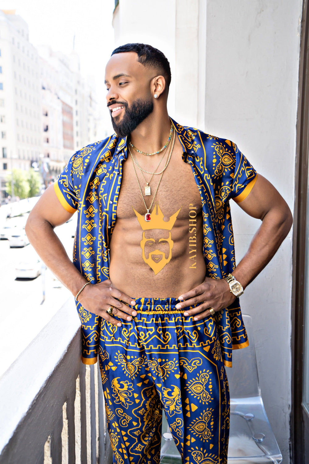 Men's Silk Beach Outfit - kayibstrore