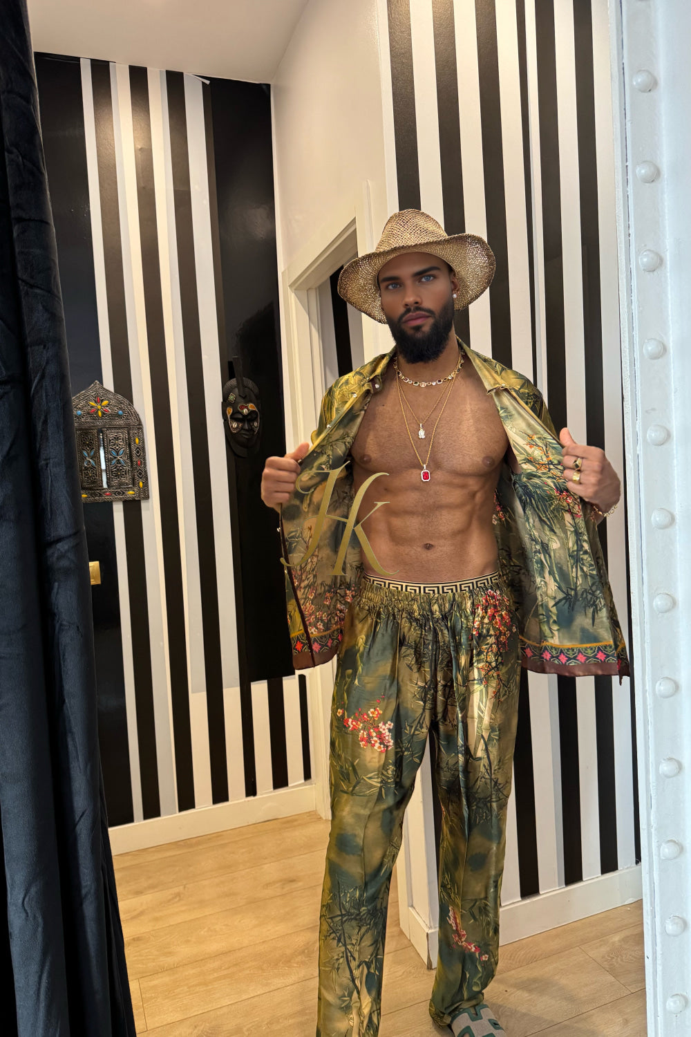 Men’s Pure Silk Matching Set – Where Comfort Meets Sophistication - kayibstrore