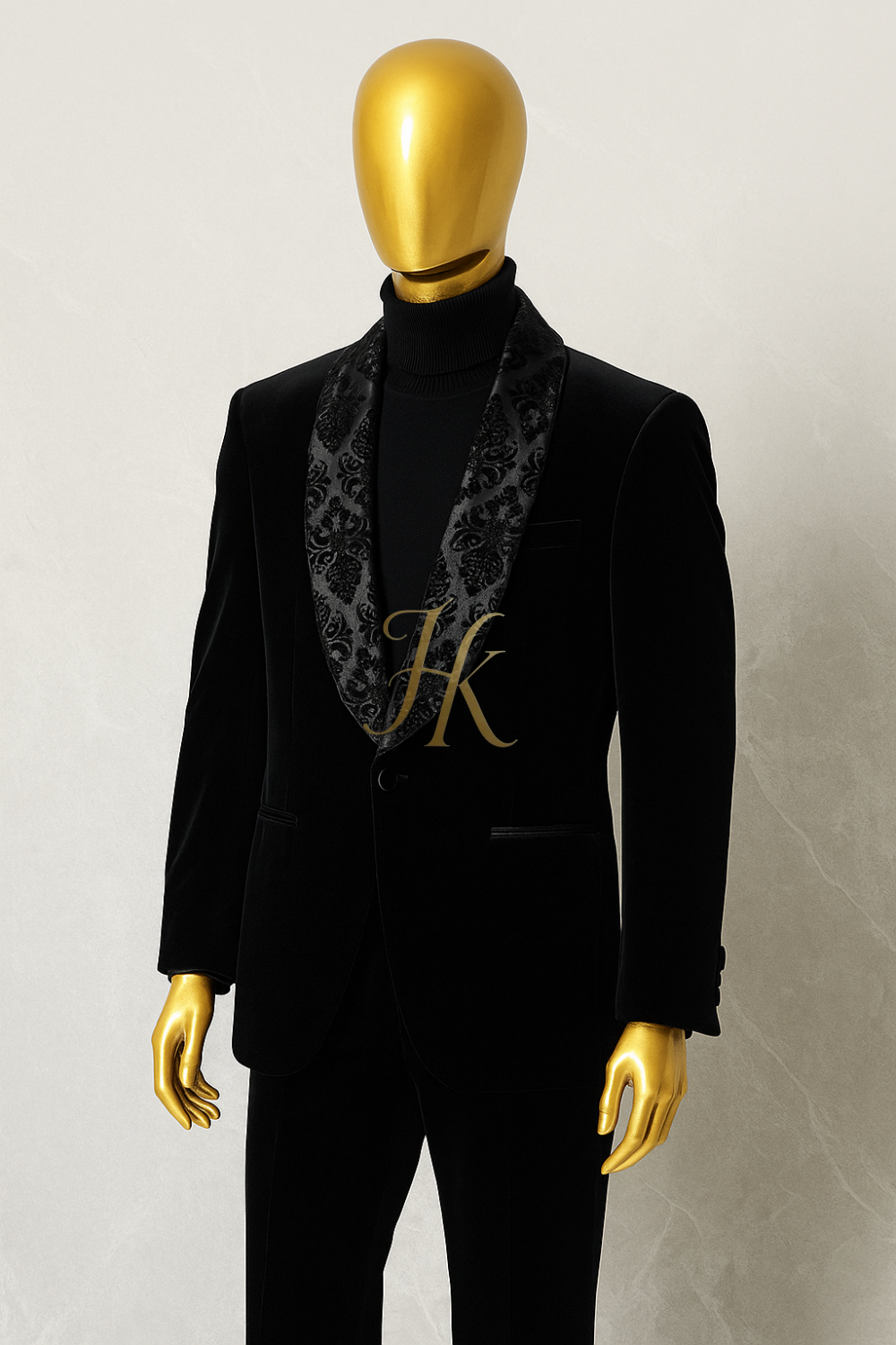 Conjunto de vestido de seda de lujo para hombre rojo