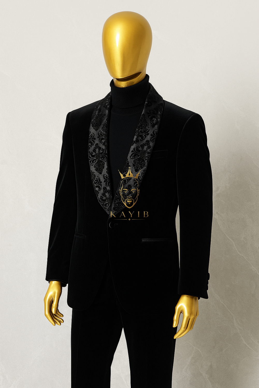 Men’s Luxury Velvet Suit Set – Elegant Slim Fit Two-Piece Tuxedo for Banquets & Formal Occasions