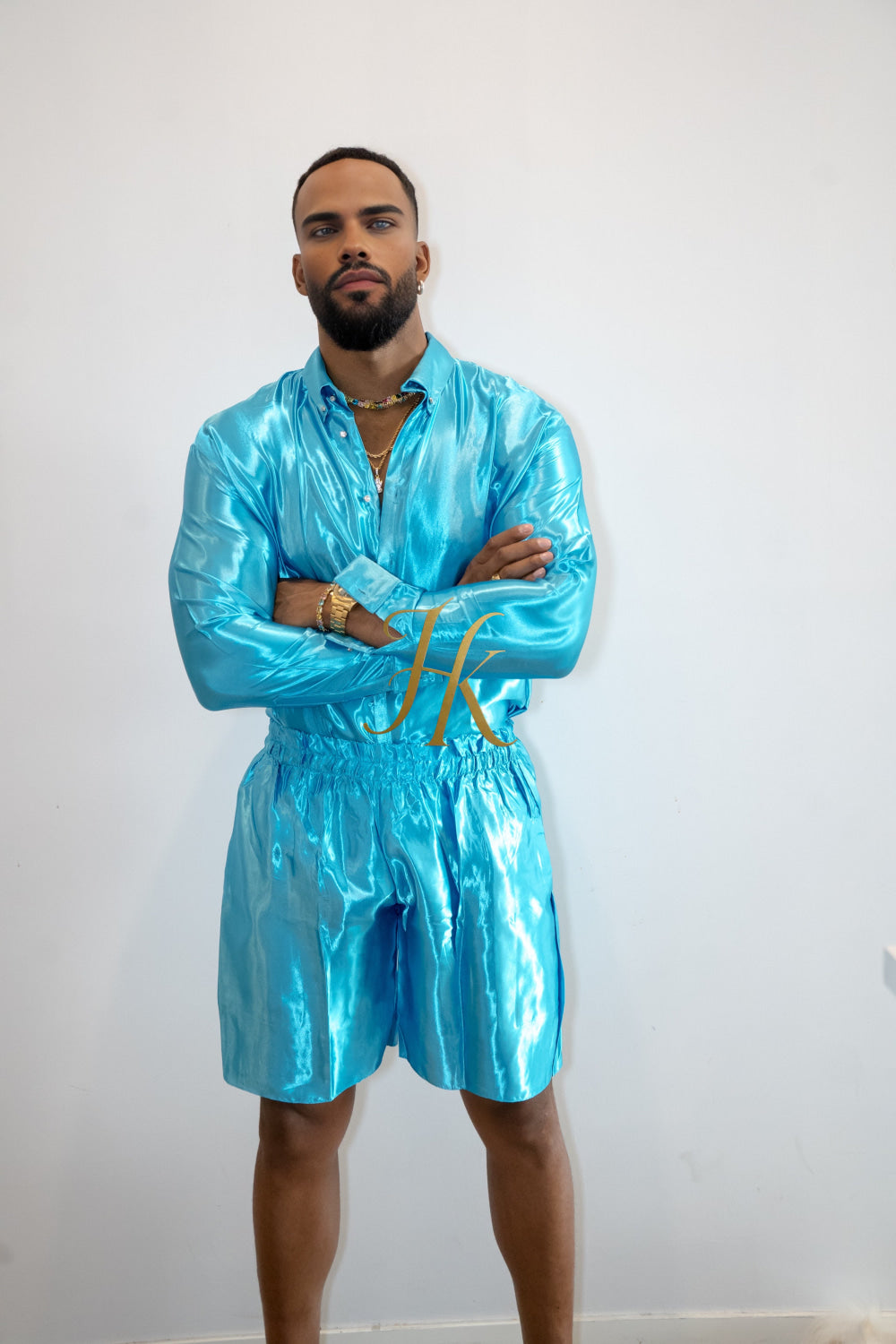 Men's Apparel Silk Shirt Set - Elevate Your Style with Pure Luxury - Hand-Sewn for Impeccable Quality - kayibstrore