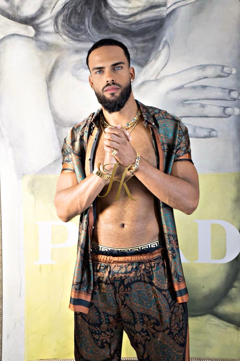 Luxury Men's Silk Summer Set outfits - kayibstrore