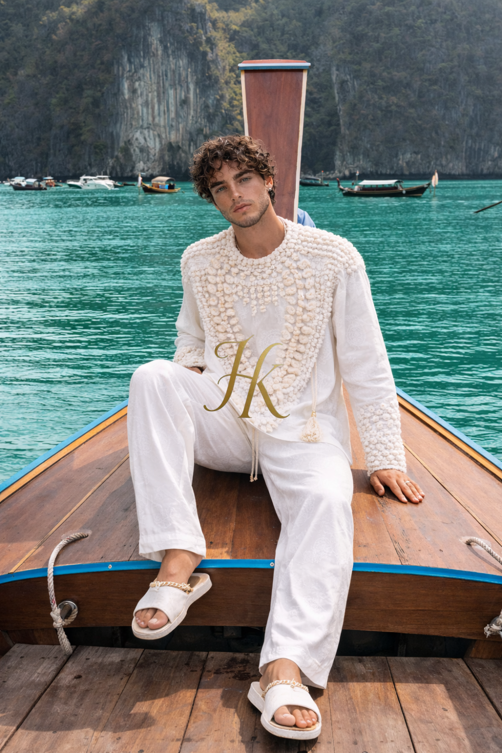 Hand-Embroidered Shell Couture Premium Set for Men | KAYIB