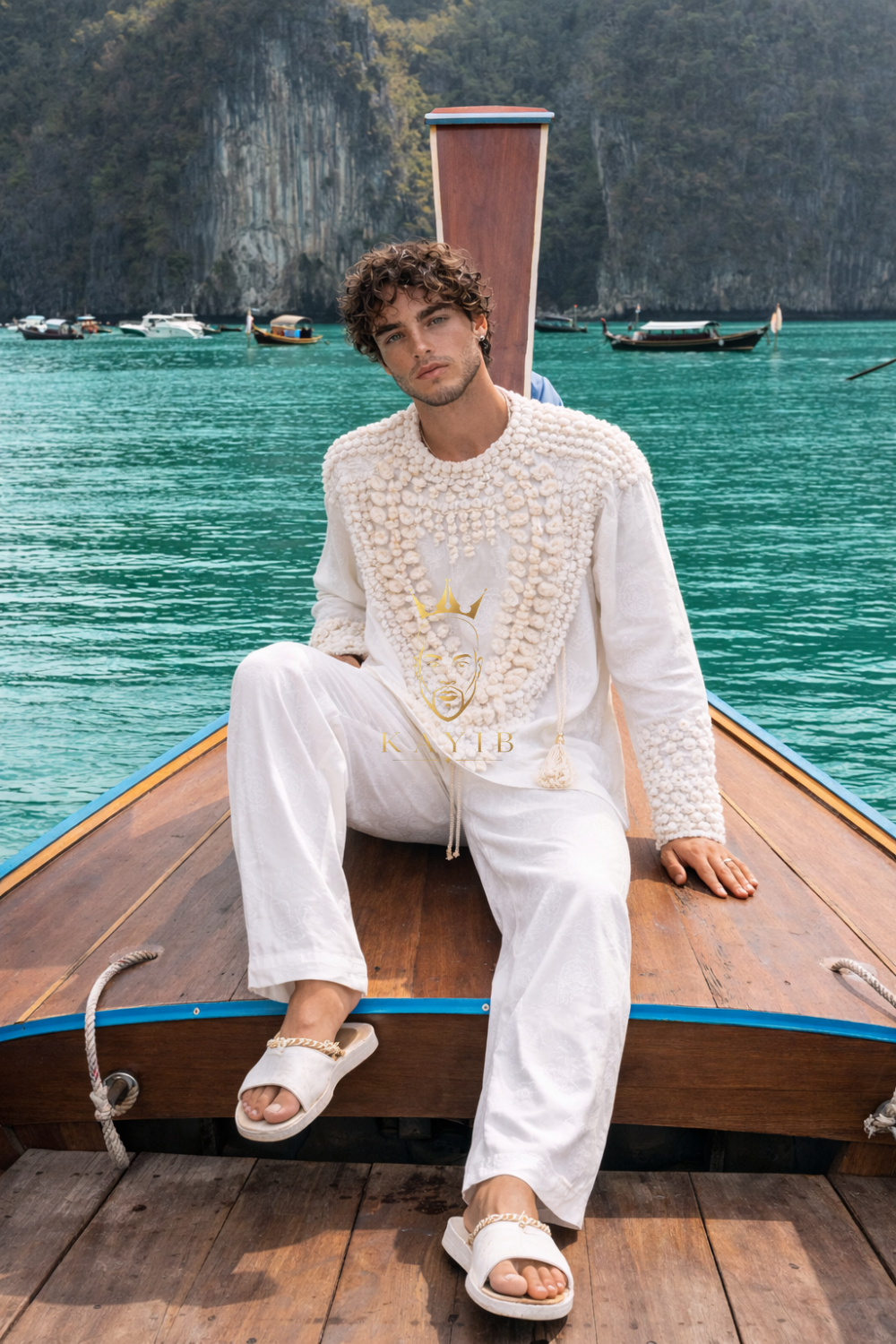 Hand-Embroidered Shell Couture Premium Set for Men | KAYIB