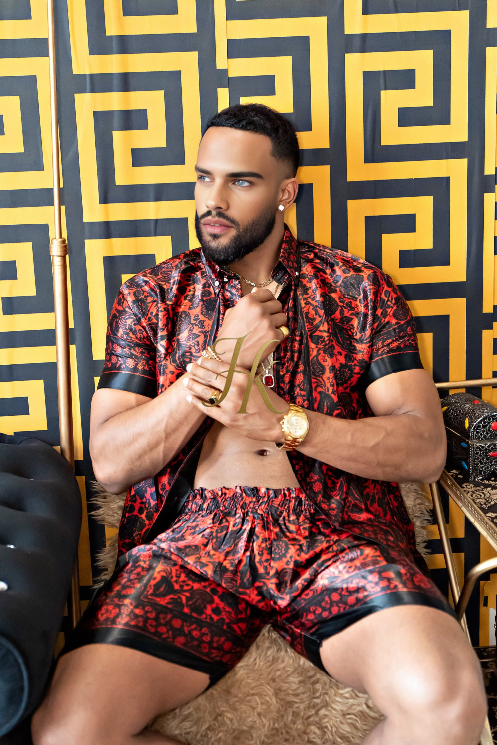 Beach Summer Luxury handmade Silk Set for men - kayibstrore
