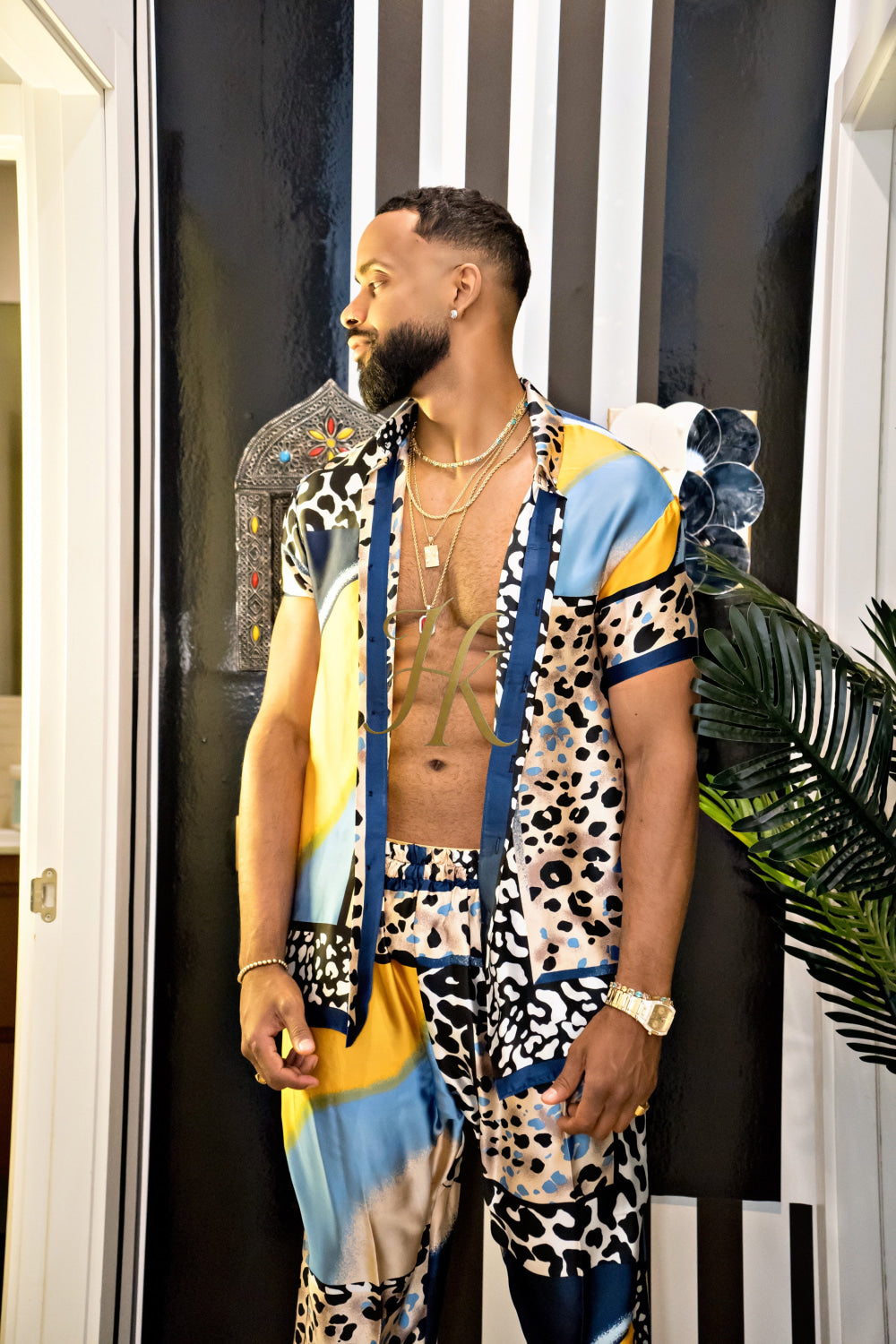 Unleash Your Style: Luxury Silk festival Rave Wear for Men - kayibstrore