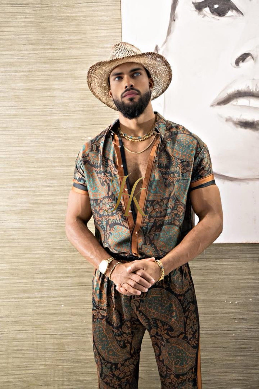 Luxury Men's Silk Summer Set outfits - kayibstrore