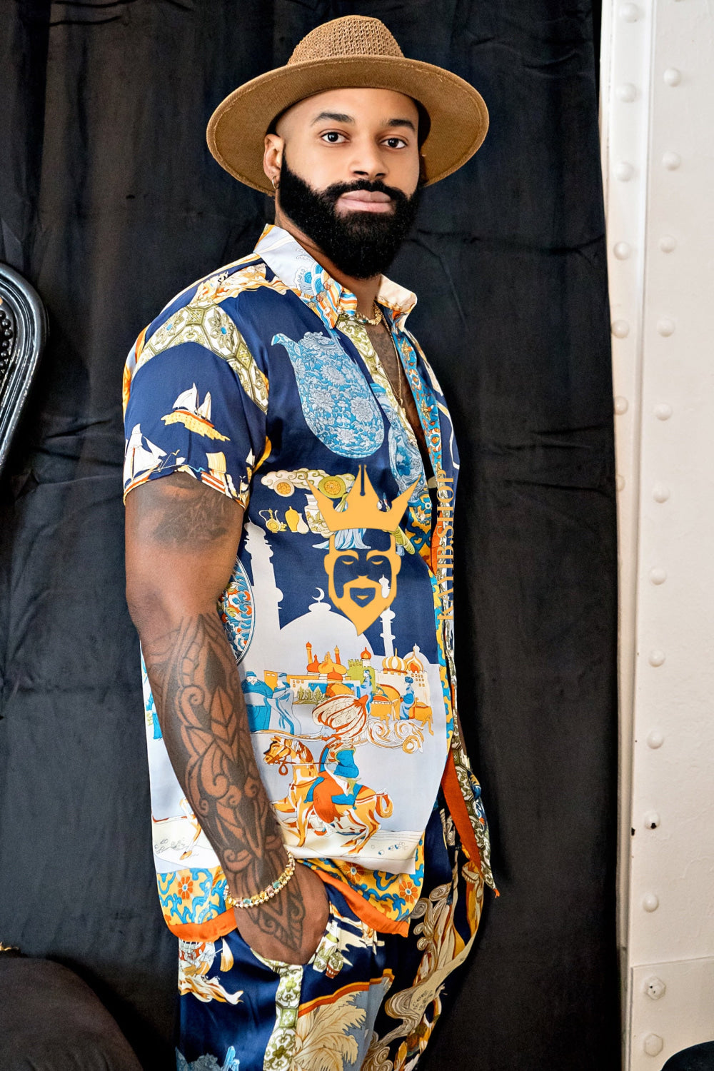 Men's Luxury Silk Rave Wear Set - kayibstrore