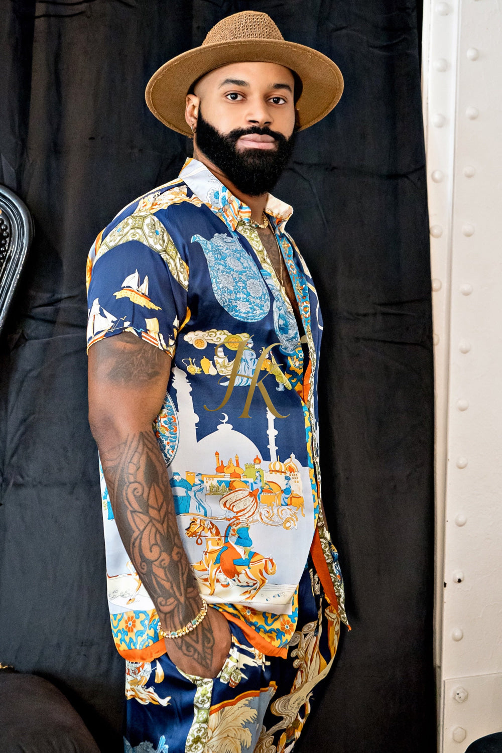 Men's Luxury Silk Rave Wear Set - kayibstrore