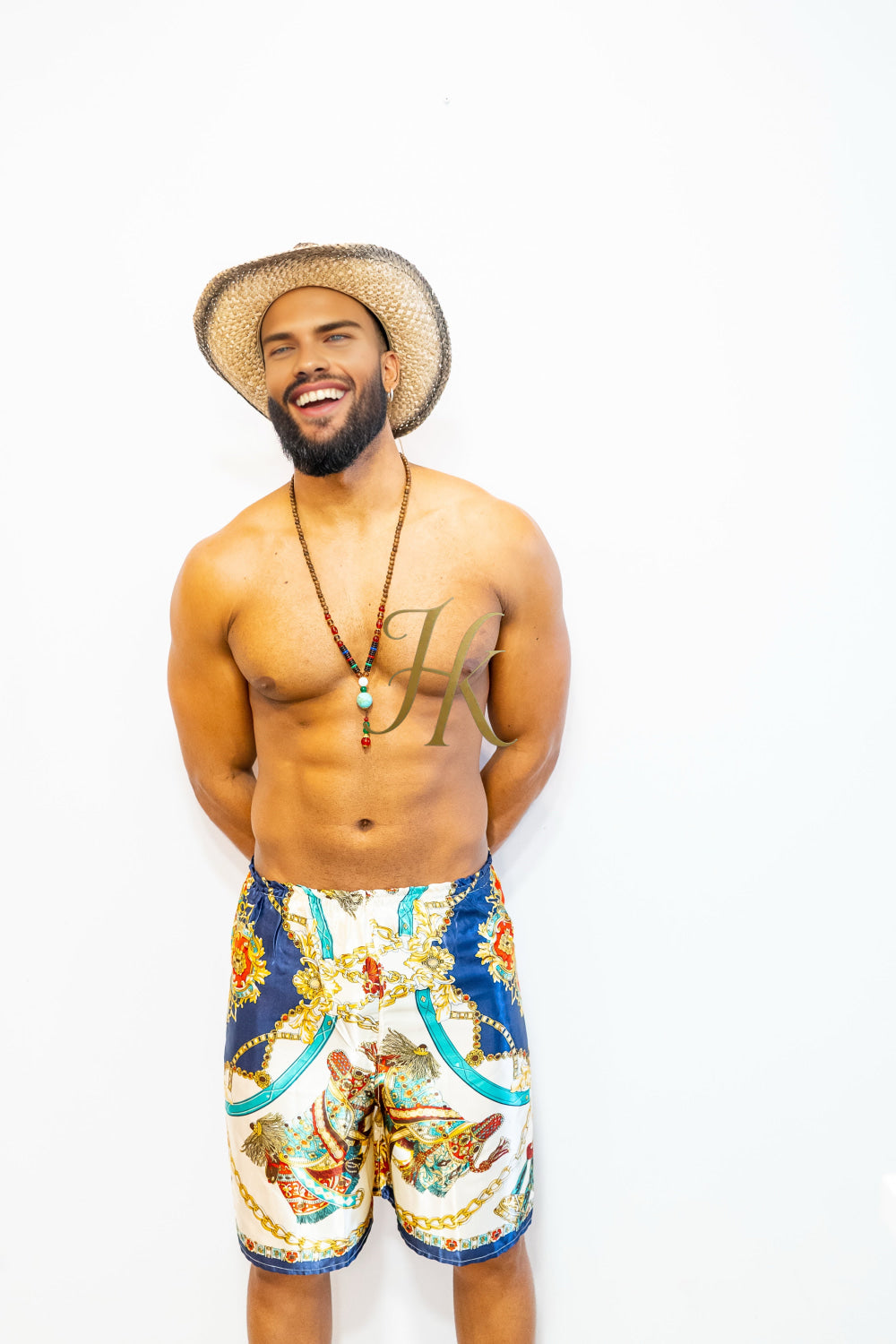 Luxury Handmade Silk Beach Shorts – Lightweight & Breathable Resort Wear - kayibstrore