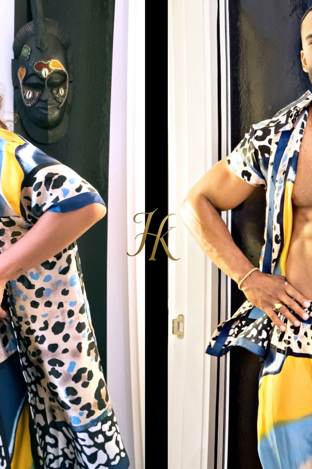 Matching Couple Silk Collection – Iconic Style for Him & Her - kayibstrore