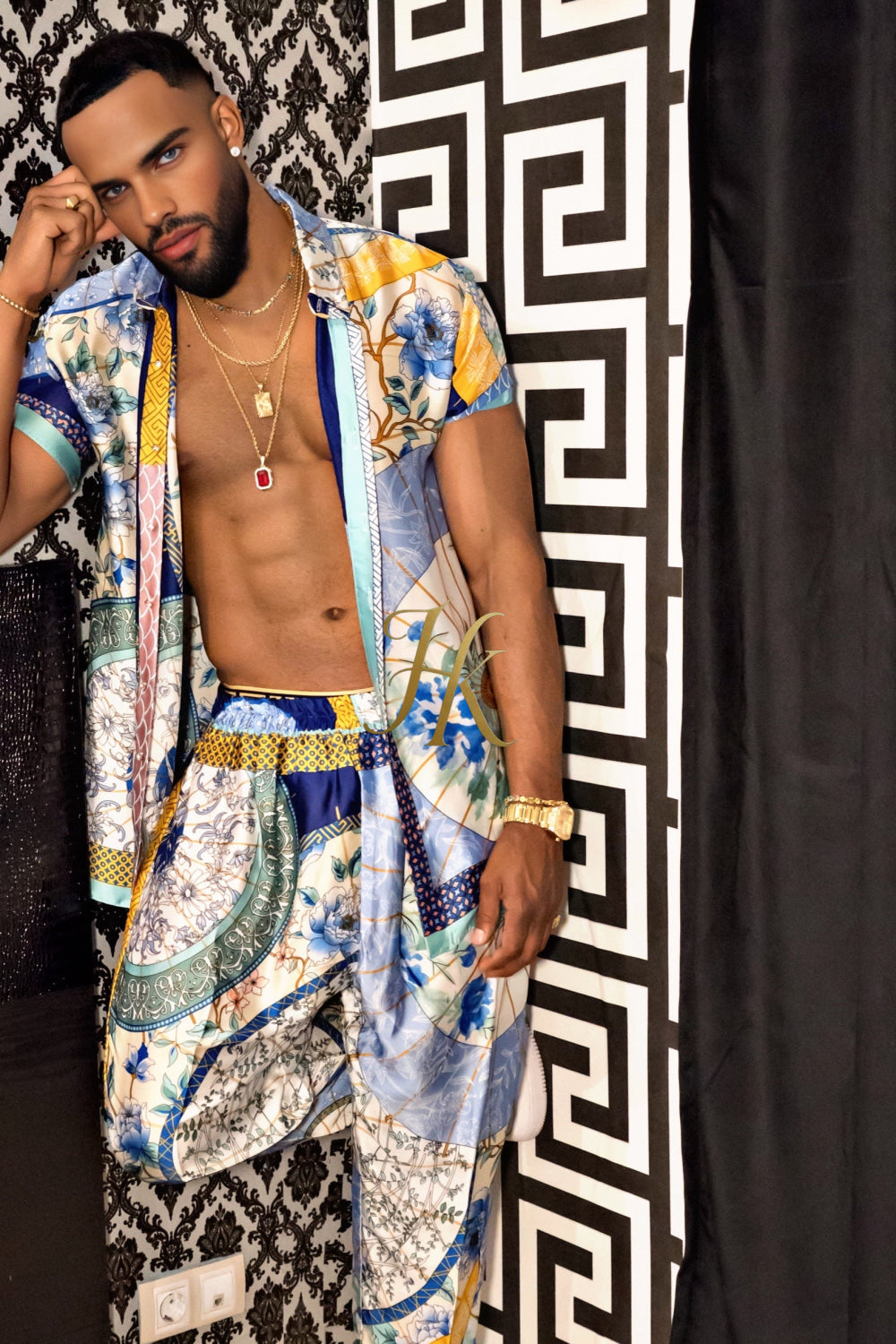 Luxury handmade Men's Silk Party Outfits set - kayibstrore