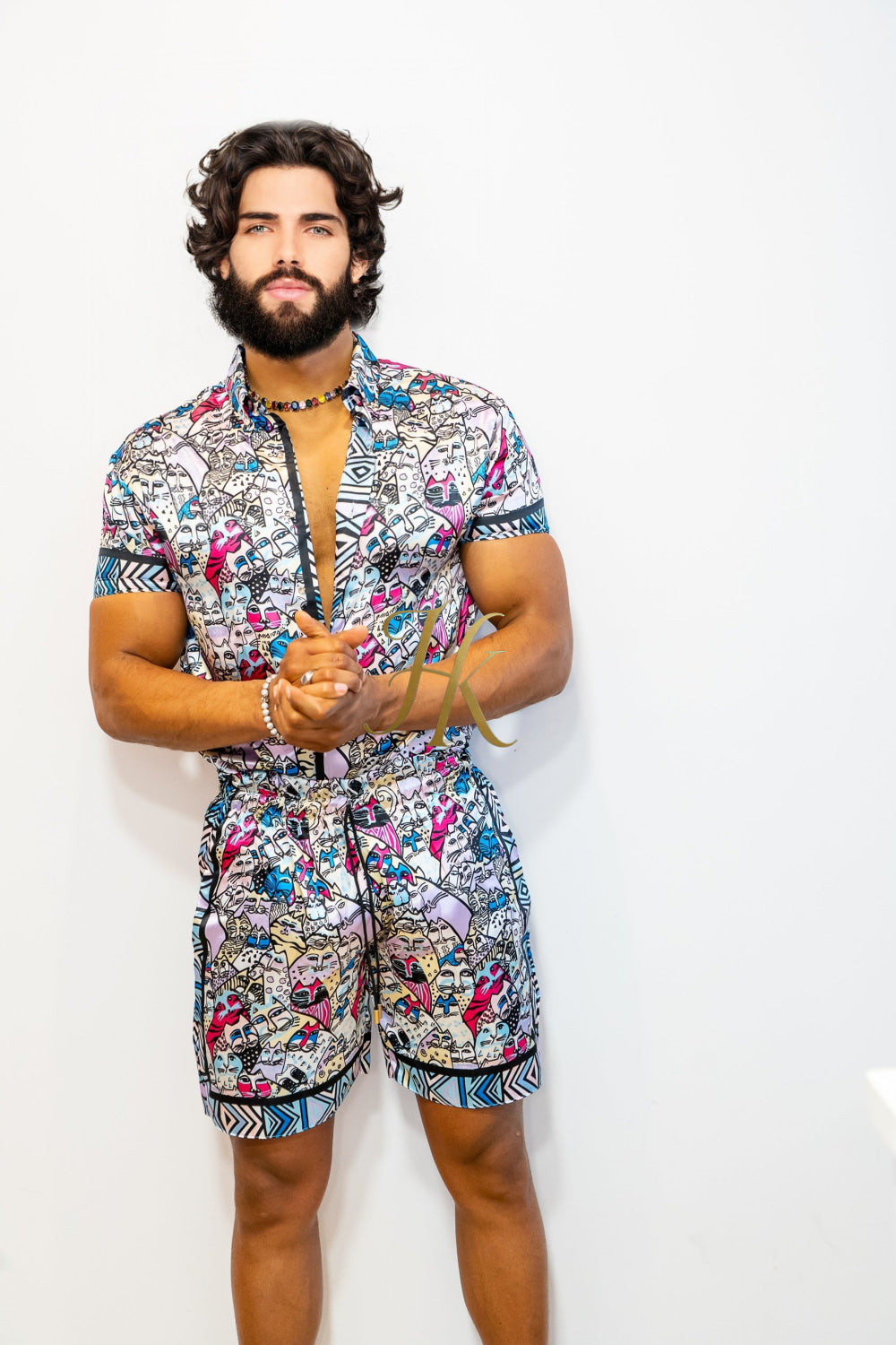 Silk shirt Set - Elevate Your Style with Hand-Sewn Luxury set - kayibstrore