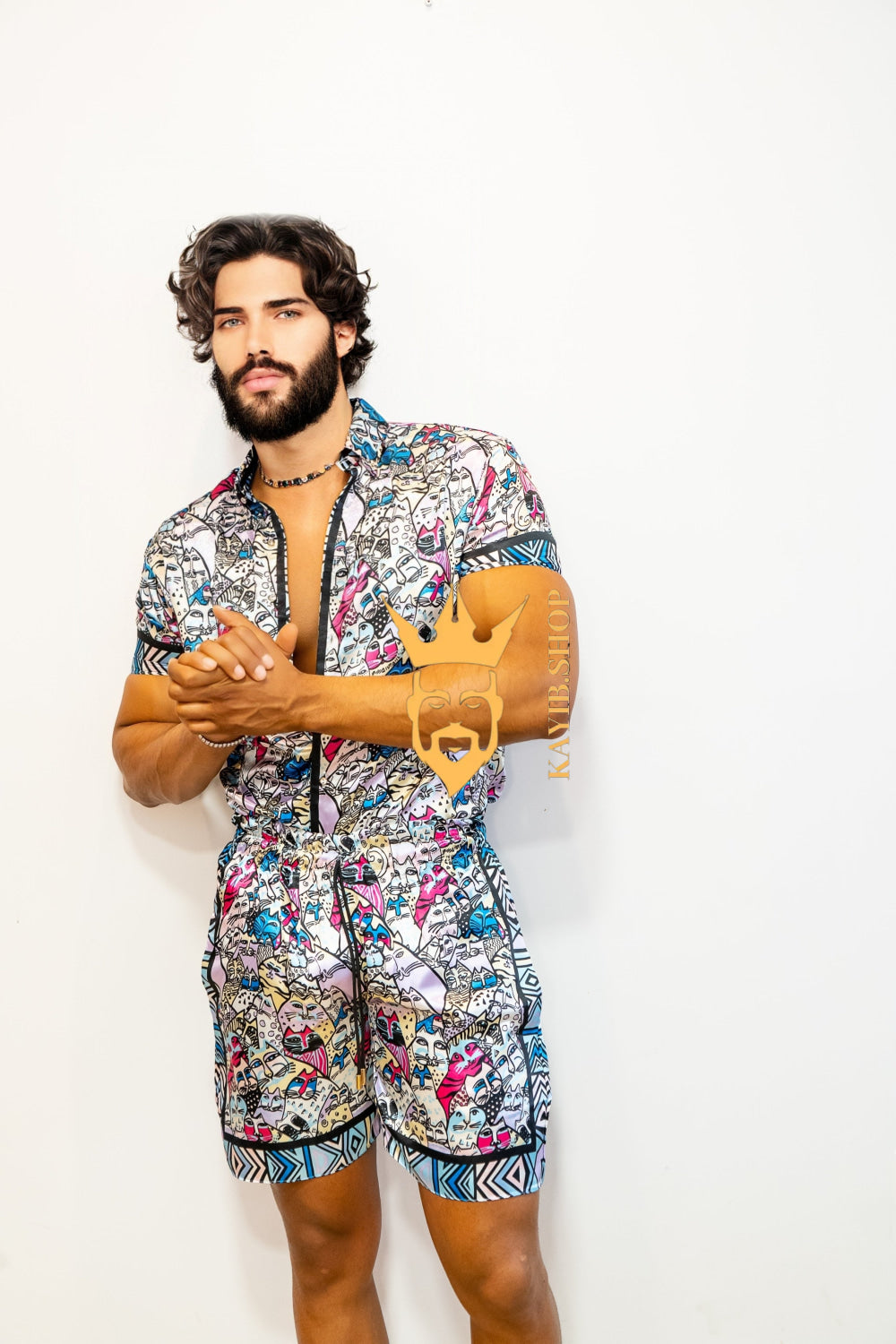 Silk shirt Set - Elevate Your Style with Hand-Sewn Luxury set - kayibstrore