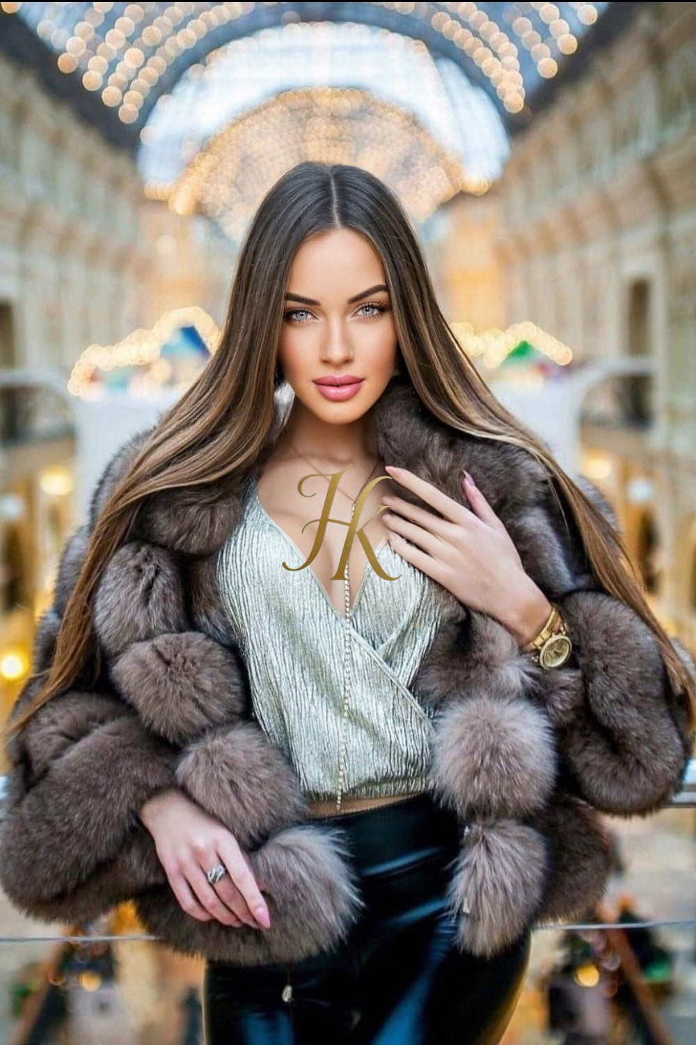 Luxury Raccoon Fur Short Coat - Stay Stylish and Warm with Oversized Sleeves - 100% Real Fur Luxury - kayibstrore
