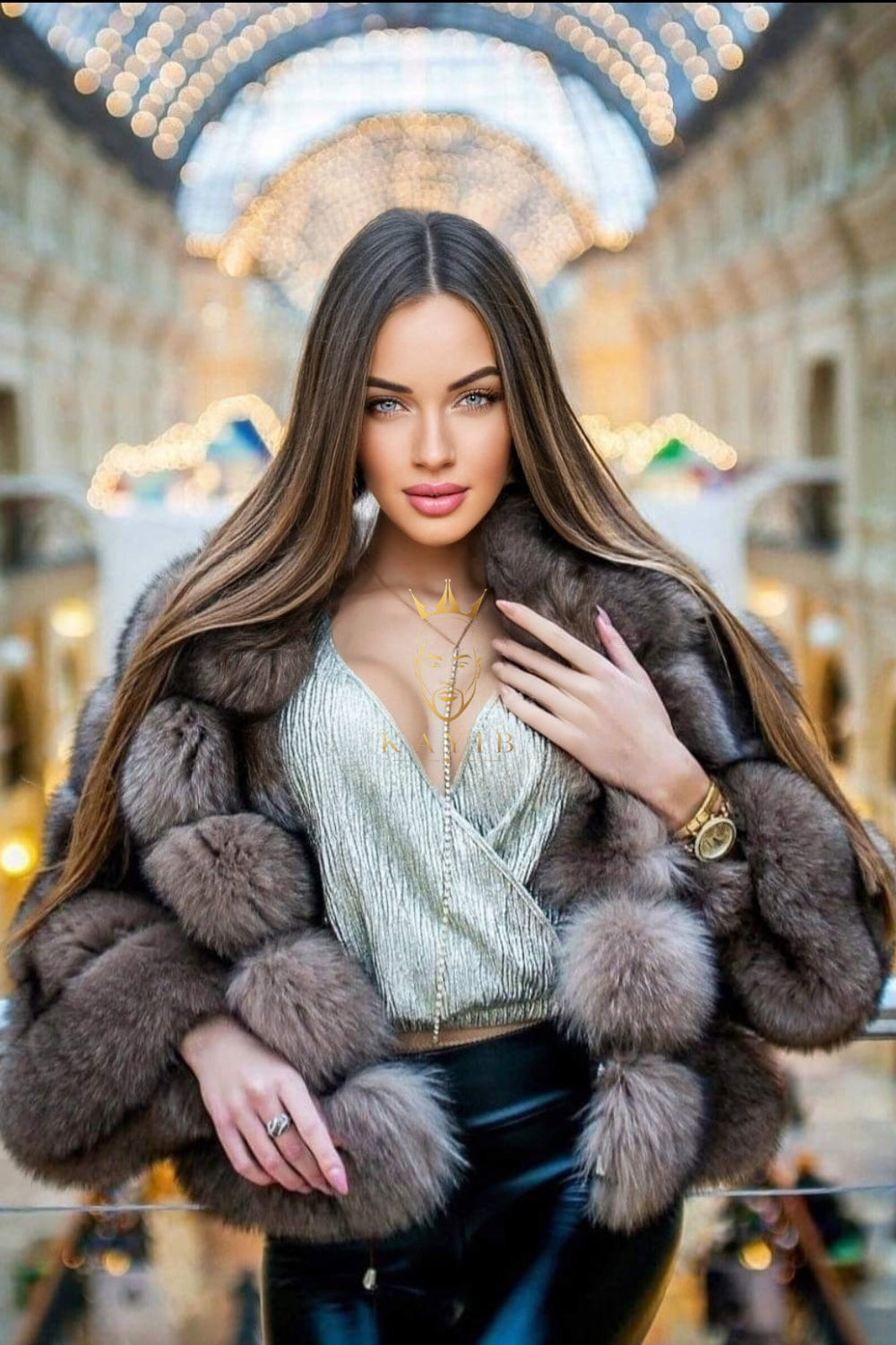 Luxury Raccoon Fur Short Coat - Stay Stylish and Warm with Oversized Sleeves - 100% Real Fur Luxury - kayibstrore