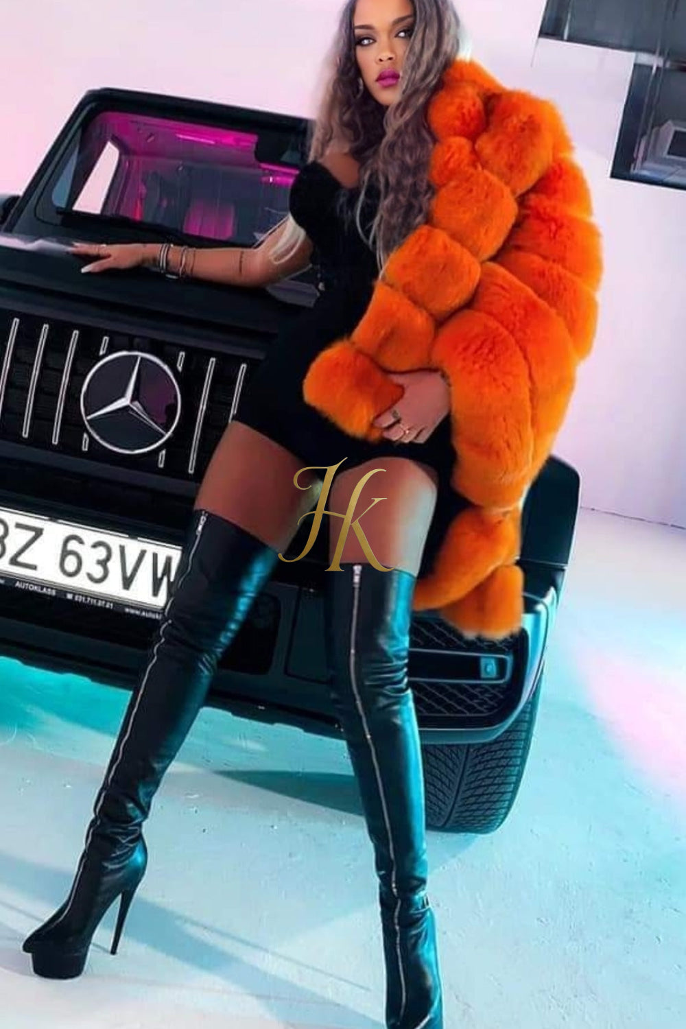 Luxury Raccoon Fur Short Coat - Stay Stylish and Warm with Oversized Sleeves - 100% Real Fur Luxury - kayibstrore