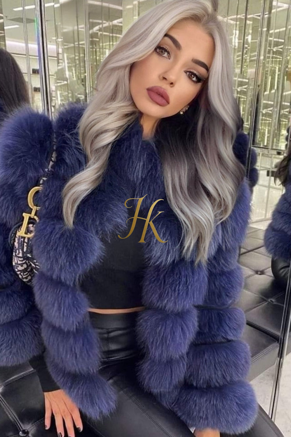 Luxury Raccoon Fur Short Coat - Stay Stylish and Warm with Oversized Sleeves - 100% Real Fur Luxury - kayibstrore