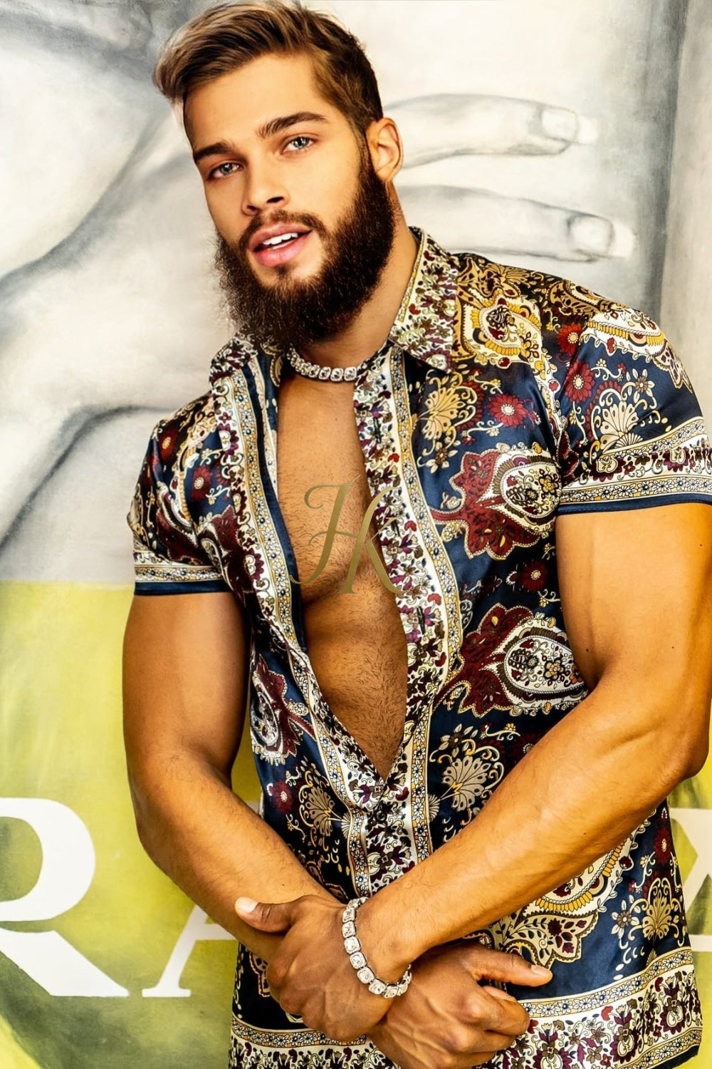 Handmade silk outfits set 2pcs - Anniversary, Christmas, and Festival Gift - Men's Silk Shirt - Rave Outfit - Hippie Clothes - Gift for Him and Her - kayibstrore