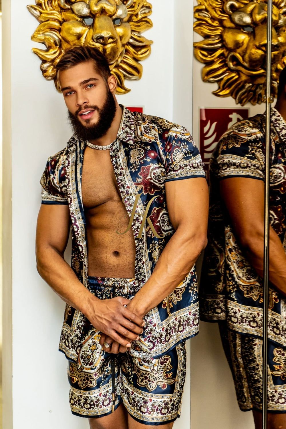 Handmade silk outfits set 2pcs - Anniversary, Christmas, and Festival Gift - Men's Silk Shirt - Rave Outfit - Hippie Clothes - Gift for Him and Her - kayibstrore