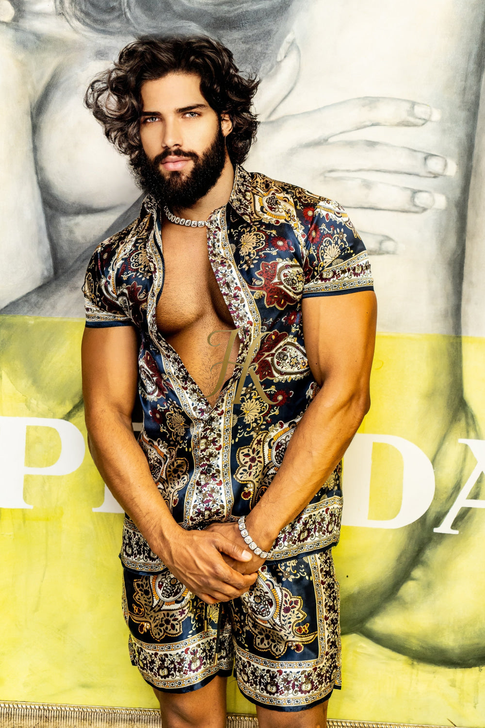 Handmade Men's Silk Set - Elevate Your Style with the Le Barroco Model - Perfect for Any Special Occasion - kayibstrore