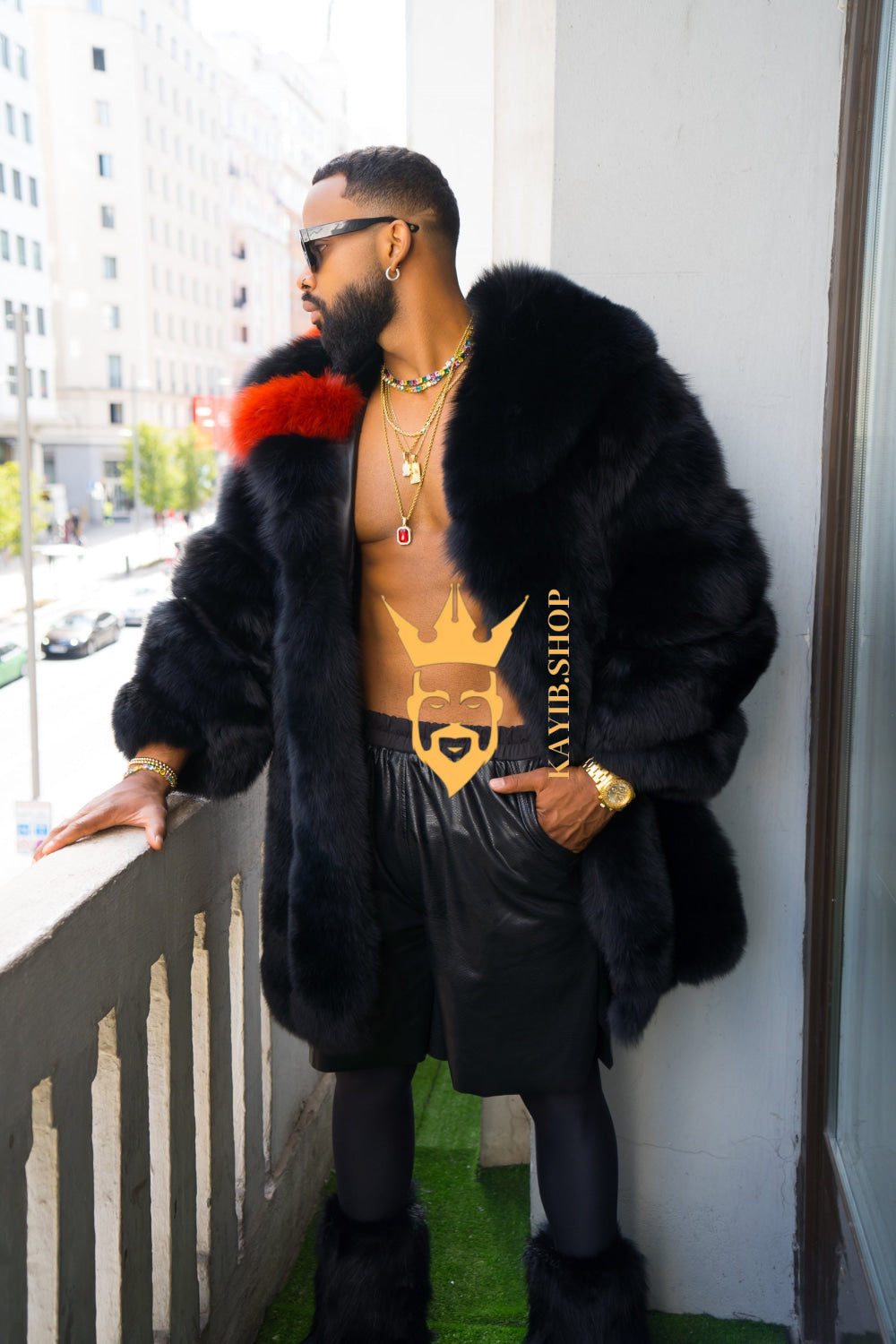 "Experience Opulence: Luxurious Fox Fur Coats for Men - Elevate Your Style and Warmth" - kayibstrore