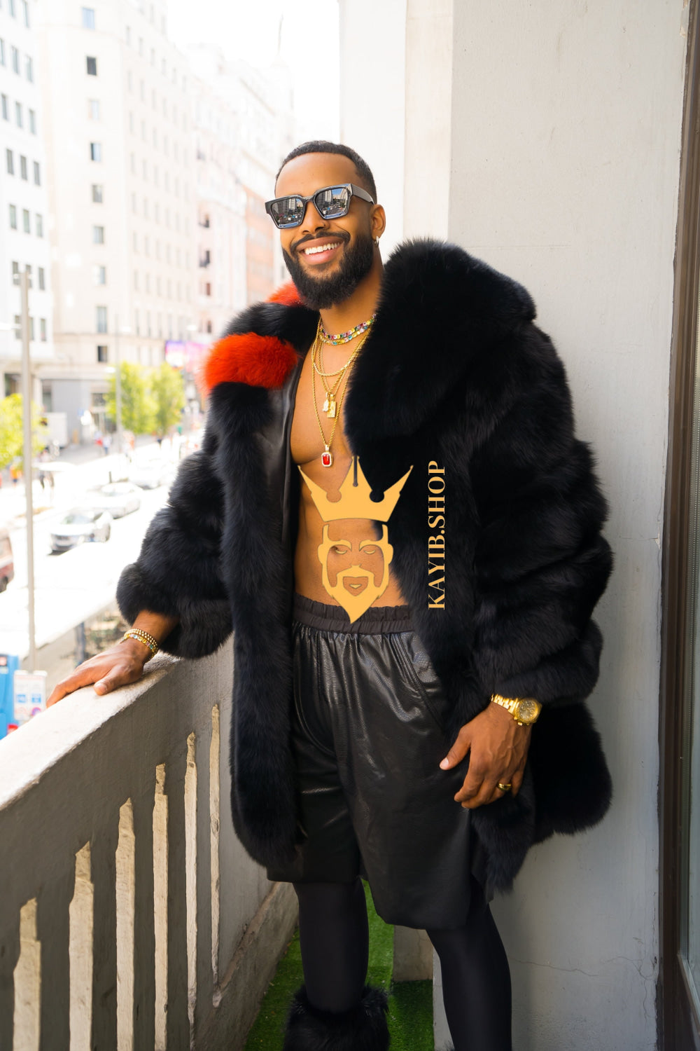 "Experience Opulence: Luxurious Fox Fur Coats for Men - Elevate Your Style and Warmth" - kayibstrore