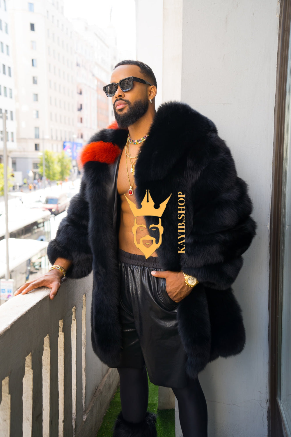 "Experience Opulence: Luxurious Fox Fur Coats for Men - Elevate Your Style and Warmth" - kayibstrore