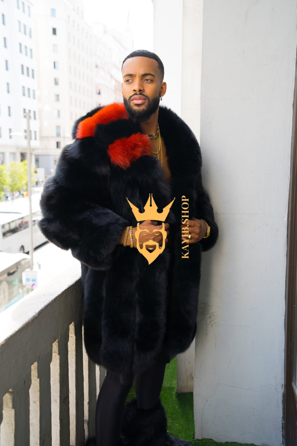 "Experience Opulence: Luxurious Fox Fur Coats for Men - Elevate Your Style and Warmth" - kayibstrore