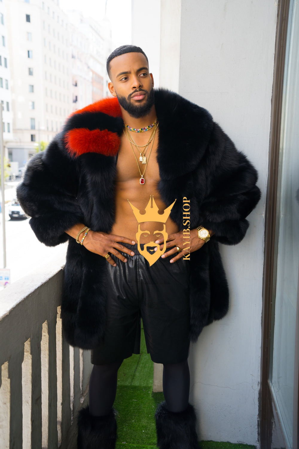 "Experience Opulence: Luxurious Fox Fur Coats for Men - Elevate Your Style and Warmth" - kayibstrore