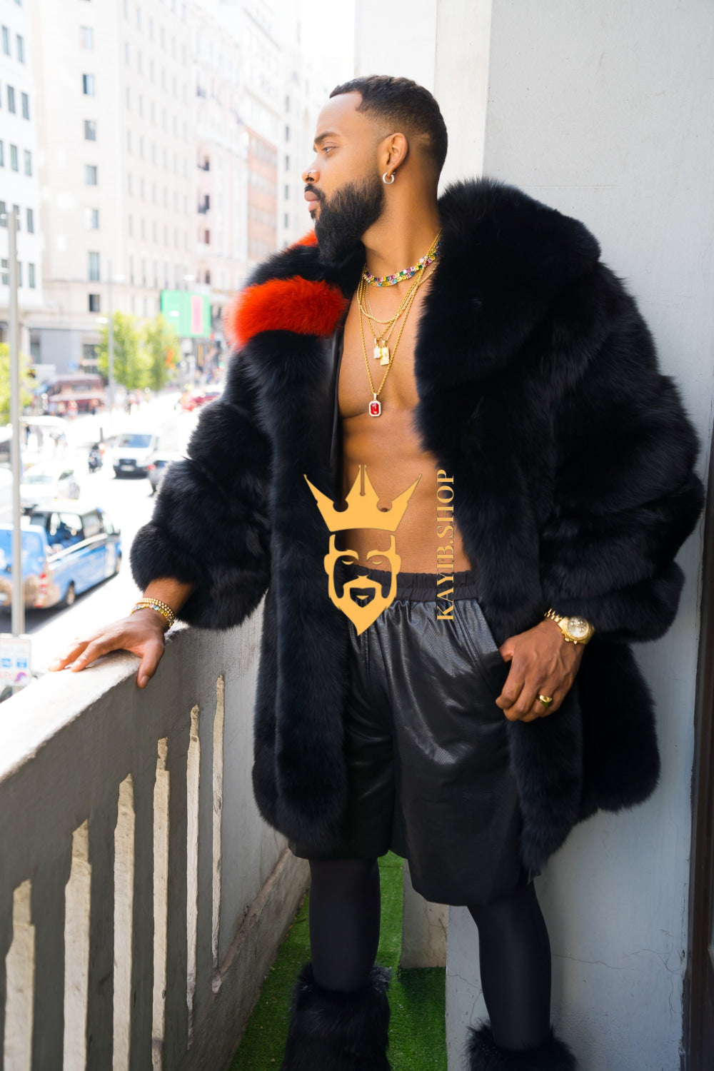 "Experience Opulence: Luxurious Fox Fur Coats for Men - Elevate Your Style and Warmth" - kayibstrore