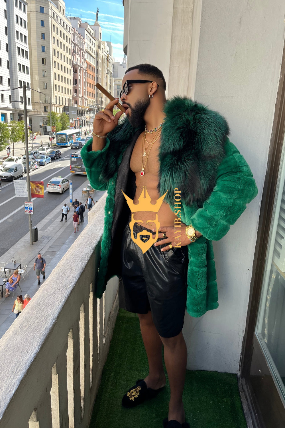 Winter Handmade Luxury Winter Men's Rex Rabbit Fur Coat with Super Large Raccoon Collar - Premium Fashion Outerwear - kayibstrore