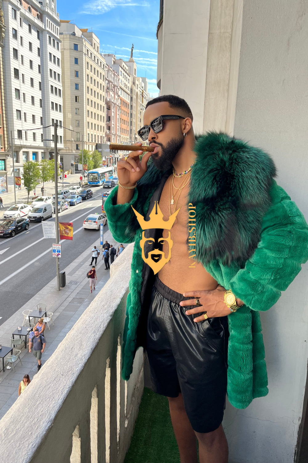 Winter Handmade Luxury Winter Men's Rex Rabbit Fur Coat with Super Large Raccoon Collar - Premium Fashion Outerwear - kayibstrore