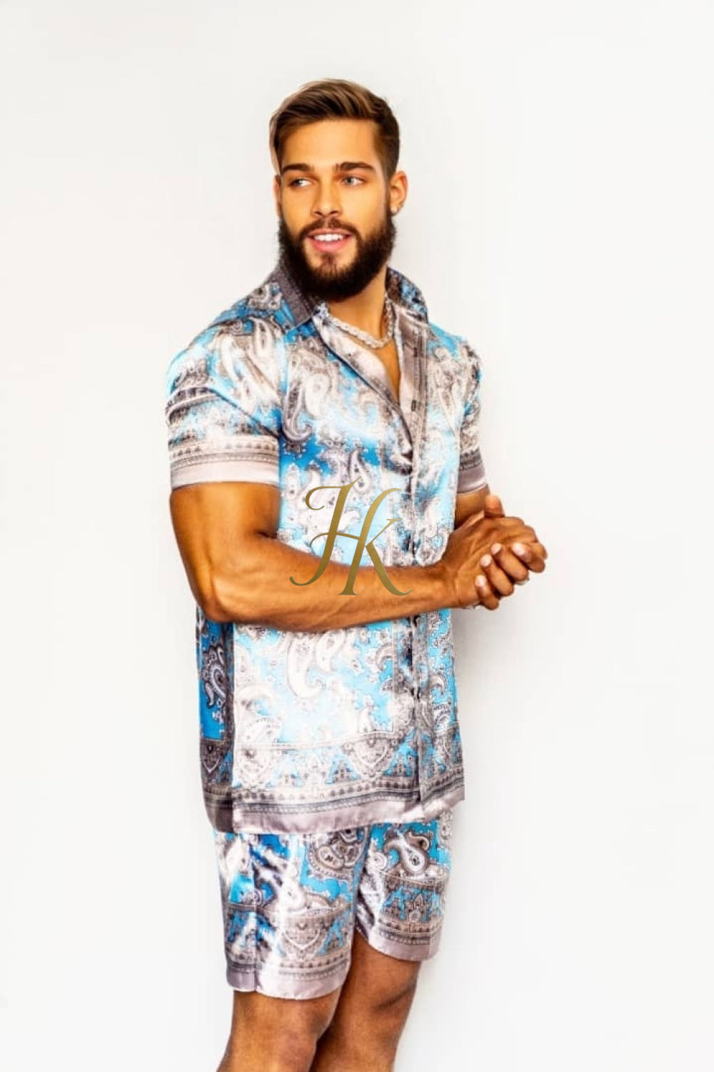 Summer Barocco Silk Set Outfit - Elevate Your Style with Pure Elegance - kayibstrore