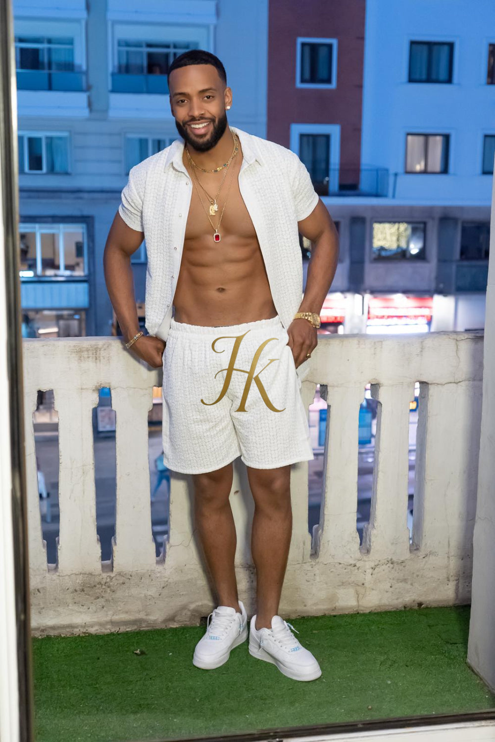 Fashion Spring/Summer Men's Lace Two-Piece Clothing - kayibstrore