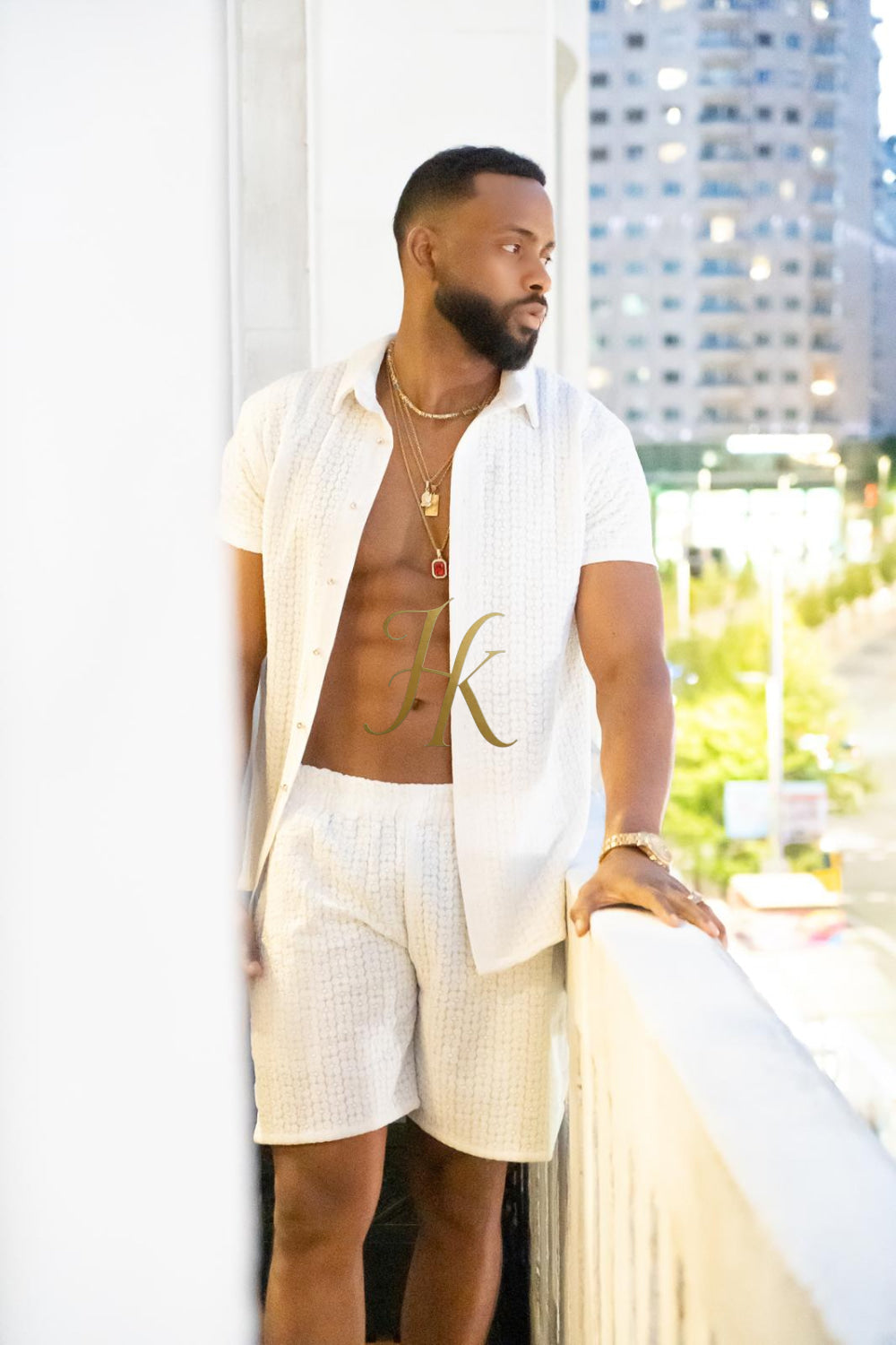 Fashion Spring/Summer Men's Lace Two-Piece Clothing - kayibstrore