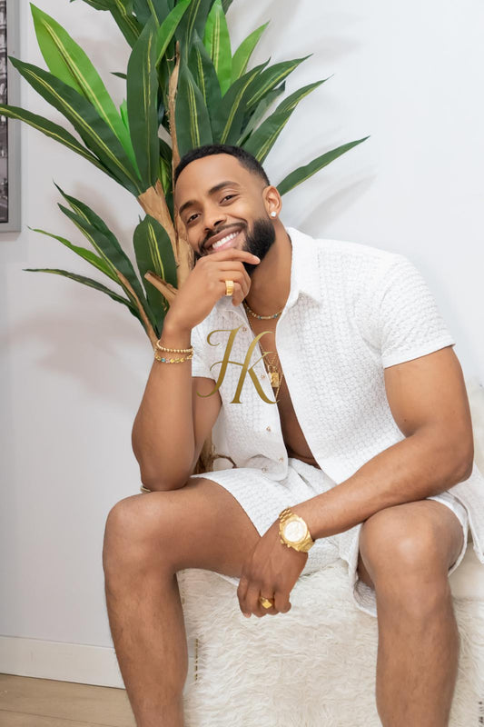 Fashion Spring/Summer Men's Lace Two-Piece Clothing - kayibstrore