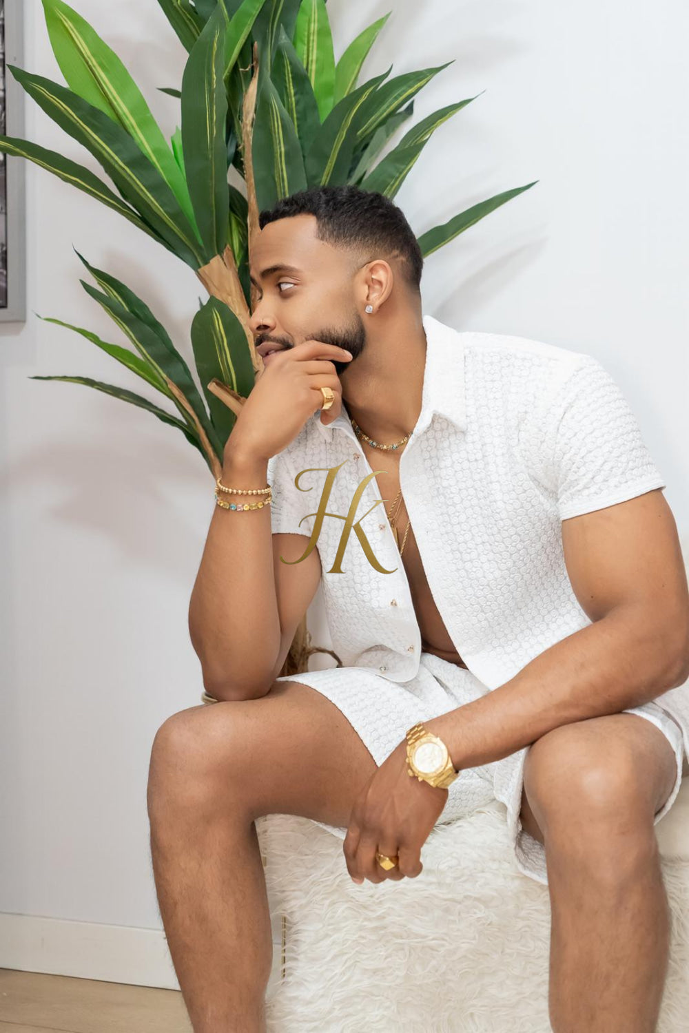 Fashion Spring/Summer Men's Lace Two-Piece Clothing - kayibstrore