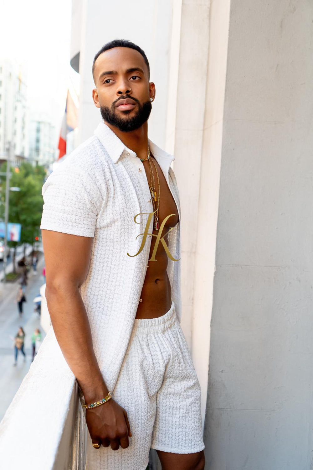 Fashion Spring/Summer Men's Lace Two-Piece Clothing - kayibstrore