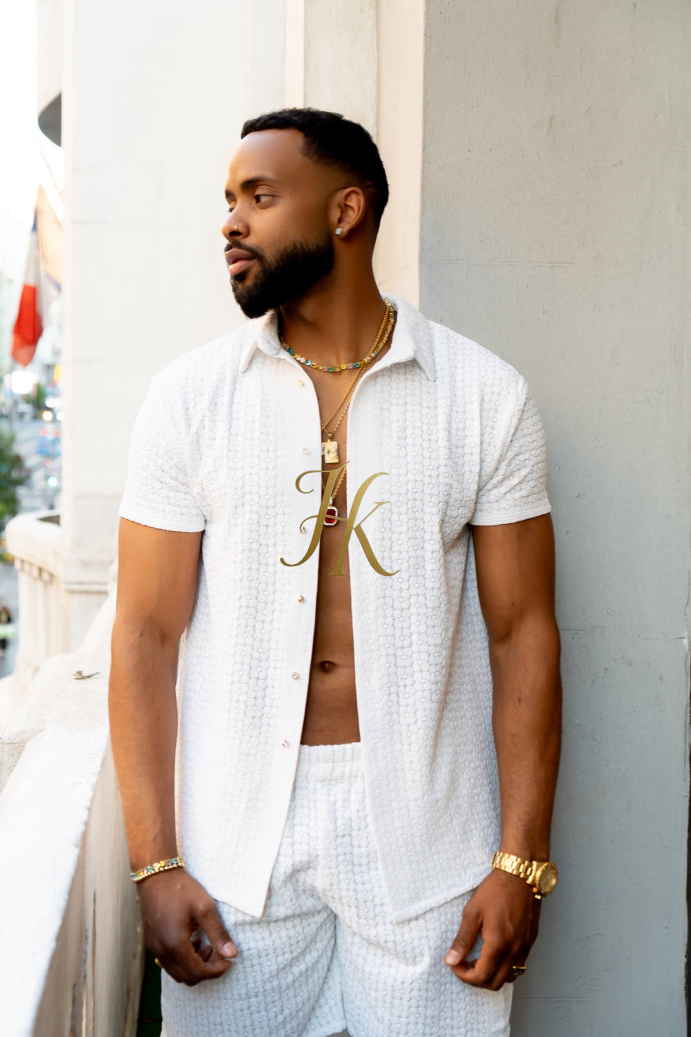 Fashion Spring/Summer Men's Lace Two-Piece Clothing - kayibstrore