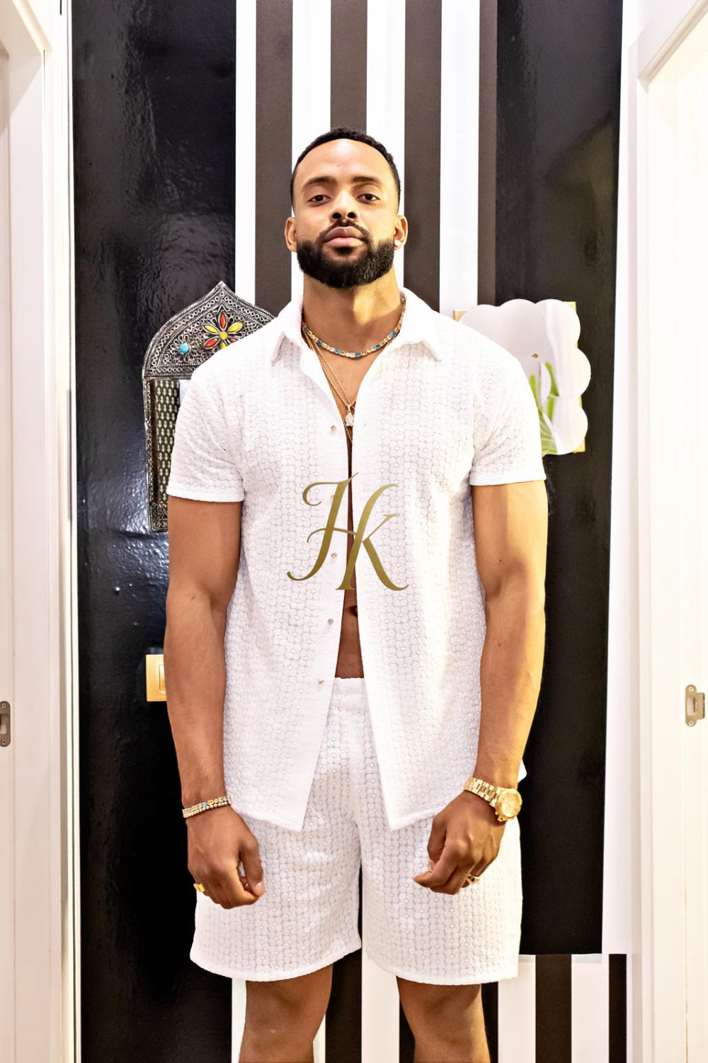 Fashion Spring/Summer Men's Lace Two-Piece Clothing - kayibstrore