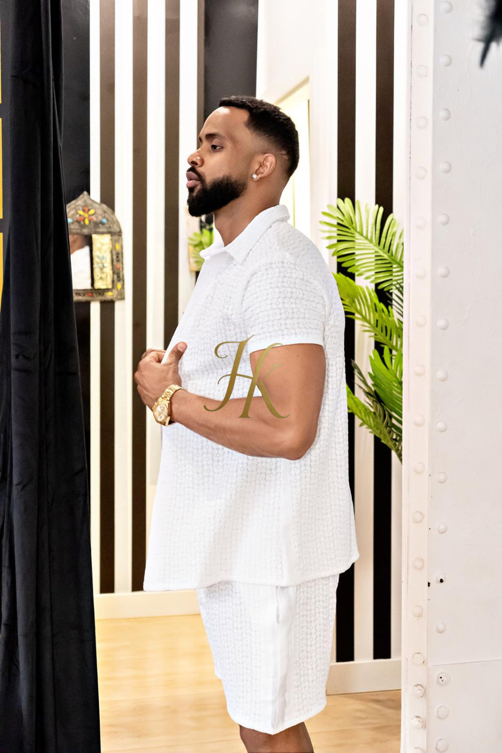 Fashion Spring/Summer Men's Lace Two-Piece Clothing - kayibstrore