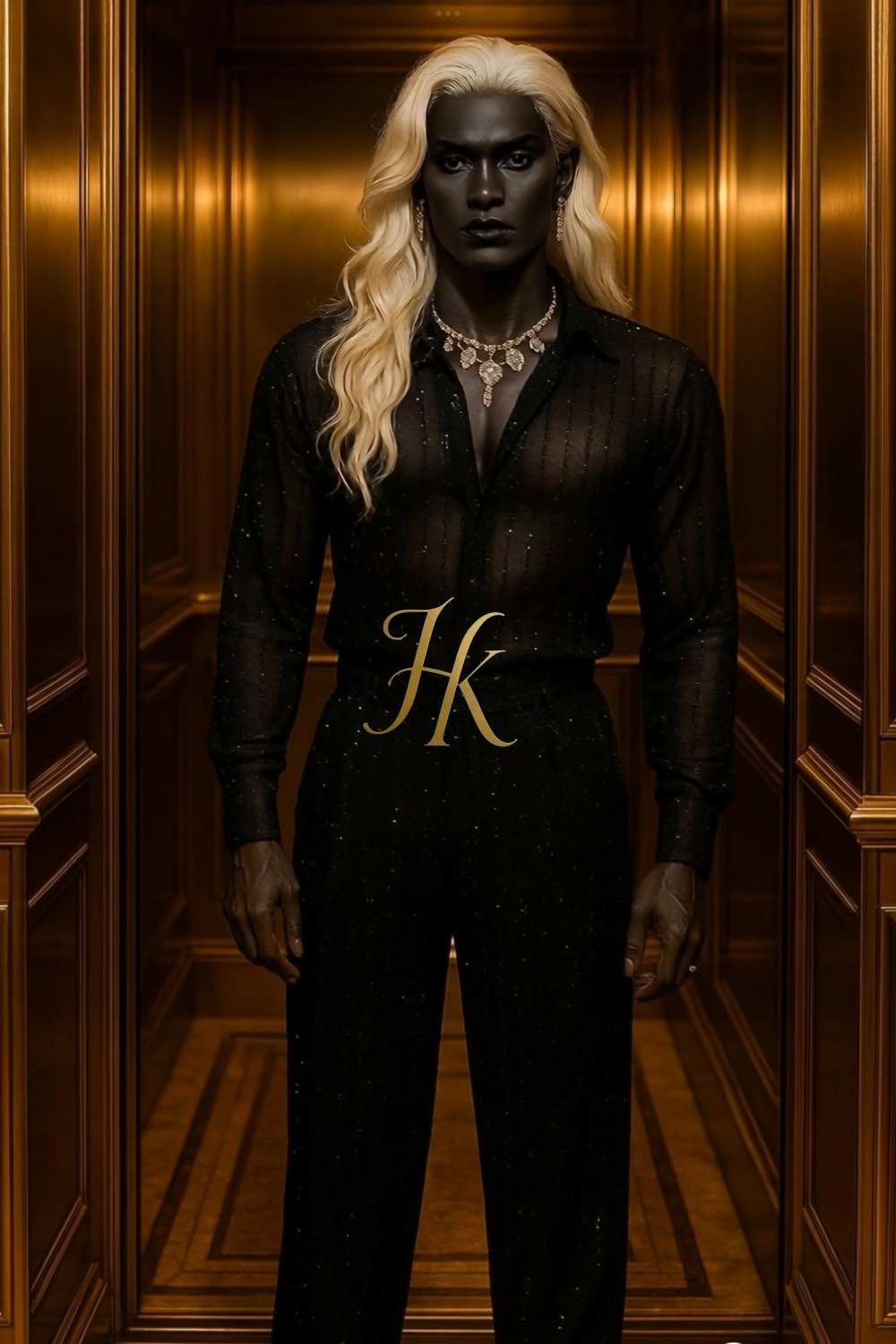 Men’s Premium Lace Set – French Tulle with Sequins & Beaded Embroidery Shirt and Pants