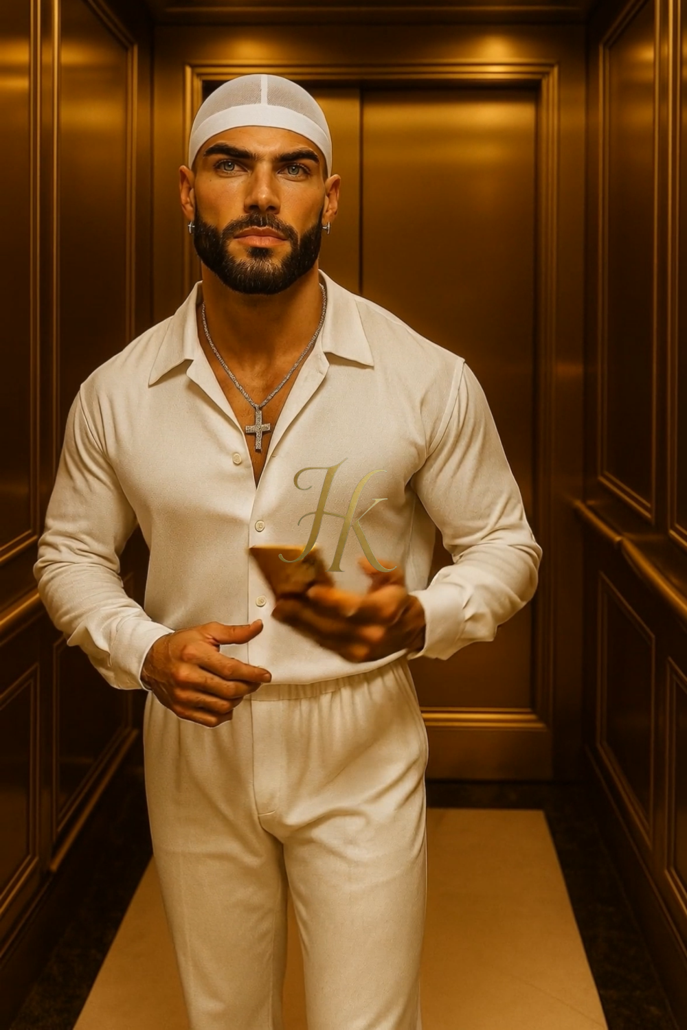 Conjunto de vestido de seda de lujo para hombre rojo